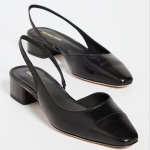 VERONICA BEARD
CECILE SOFT PATENT LEATHER CAP TOE
SLINGBACK - BLACK
$375 size 7